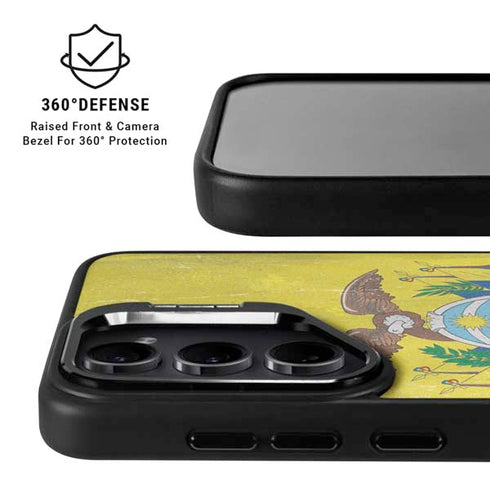 Ecuador Flag Distressed Galaxy S25 Kickstand Case